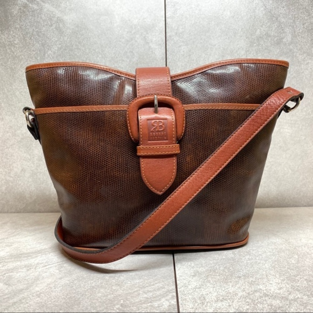Robert Bestien embossed leather crossbody bag
